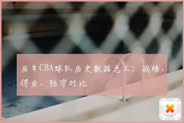 历年CBA球队历史数据总汇：战绩、得分、防守对比